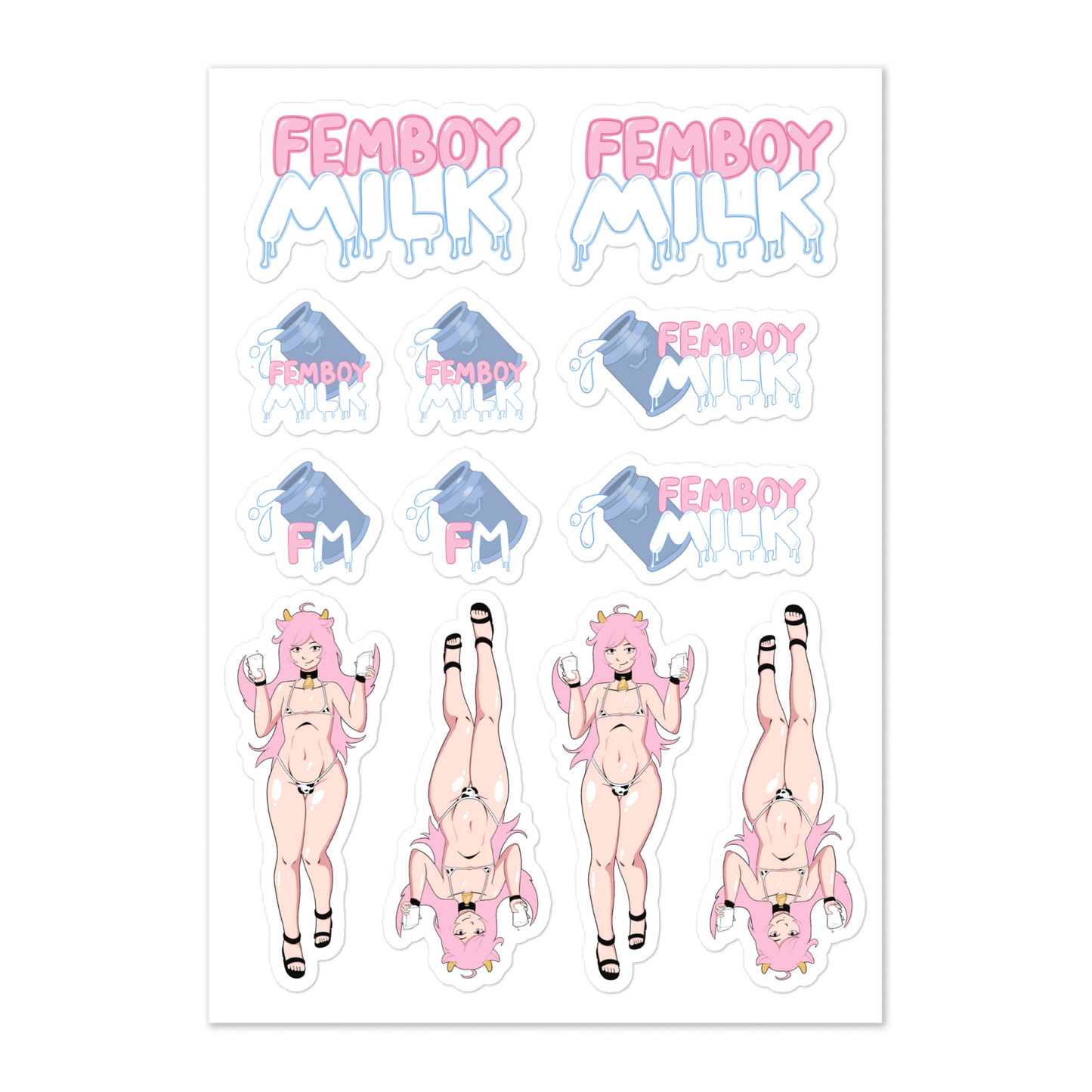 Femboy Milk Sticker Sheet