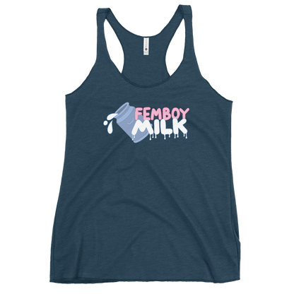 Femboy Milk racerback Tank Top