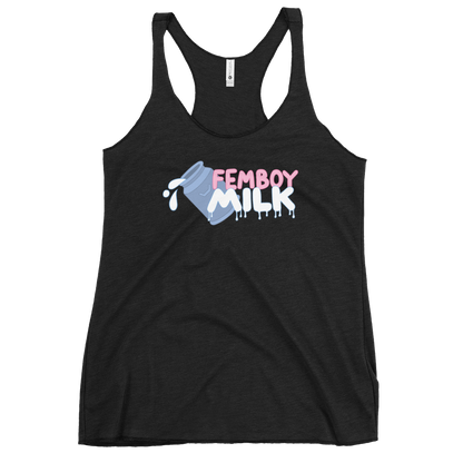 Femboy Milk racerback Tank Top