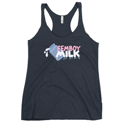 Femboy Milk racerback Tank Top