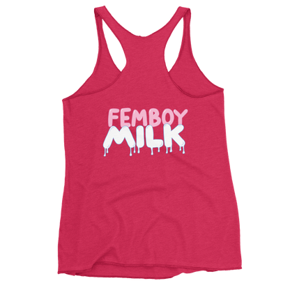 Femboy Milk racerback Tank Top